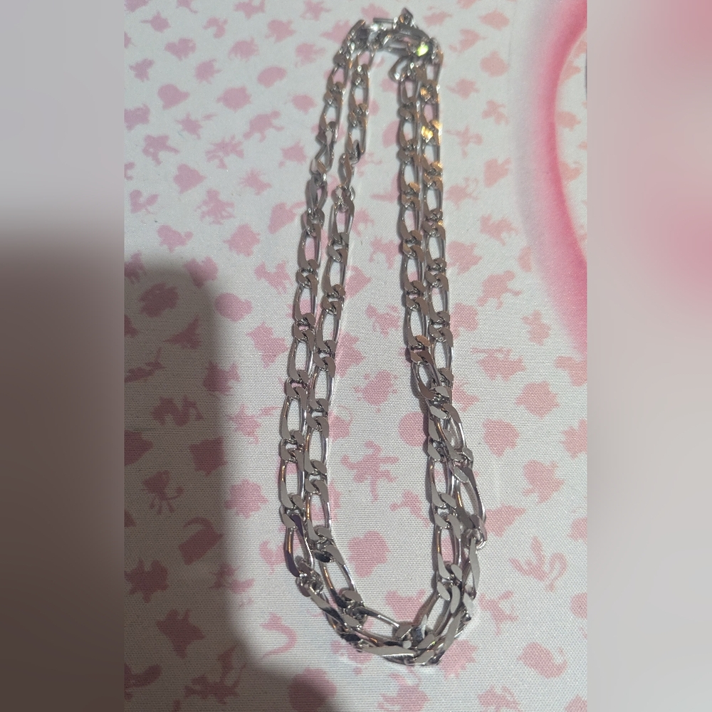 Elegant Monet Silver Tone Chain Necklace